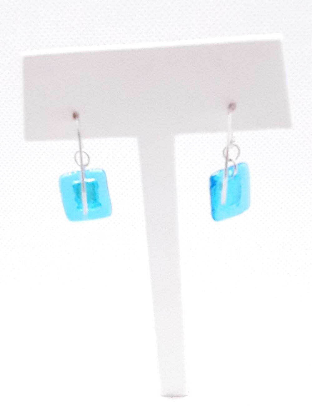 HOST PICK!!  NEW ocean blue glass French wire earrings - Picture 4 of 10